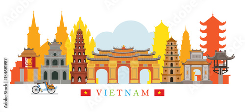 Vietnam Architecture Landmarks Skyline