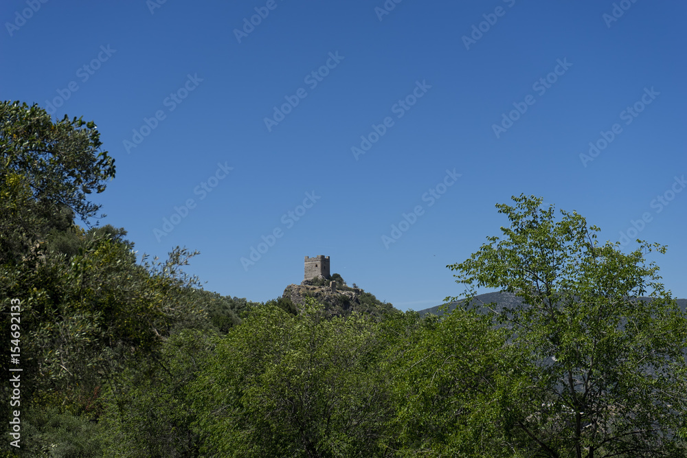 Antiguo castillo árabe de Zahara de la sierra en la provincia de Cádiz, Andalucia