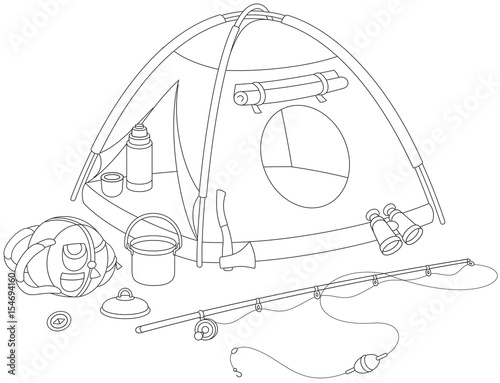 Camping tent and other things for traveling