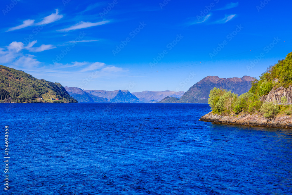 Nordfjord, a beautiful landscape with fjord and mountains. Nordfjord, a beautiful landscape with fjord and mountains.