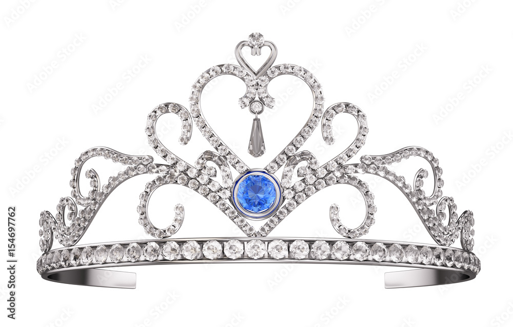 Princess Diadem, Tiara isolated on white. 3d render Stock Illustration |  Adobe Stock