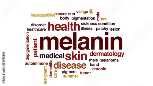 Melanin animated word cloud, text design animation. photo