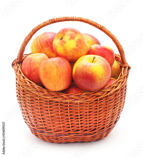 Basket with red apples.