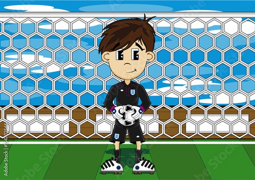 Cartoon Soccer Goalkeeper - Football Player