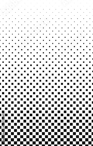 Gradation. Black and white gradient from square points. Seamless vector texture.