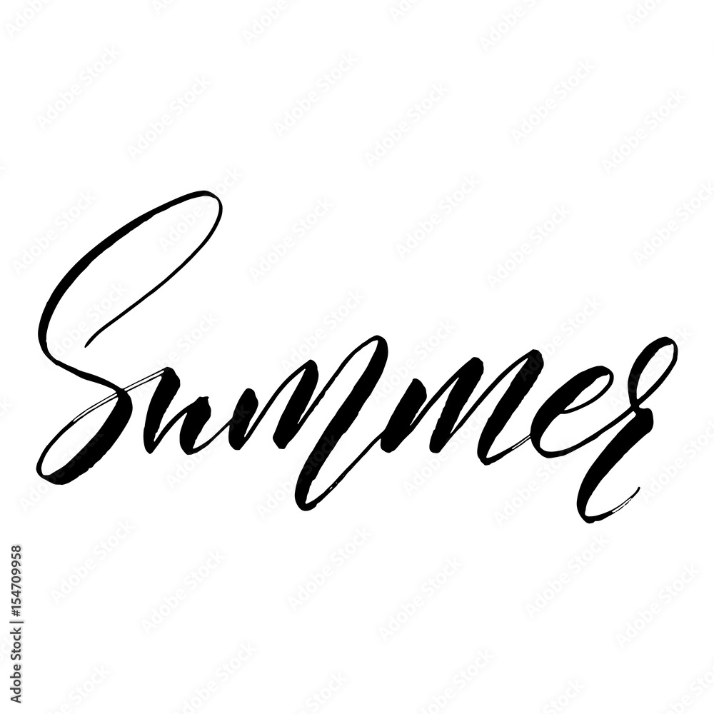 Summer. Handlettering summer for print, card, poster, blog etc.