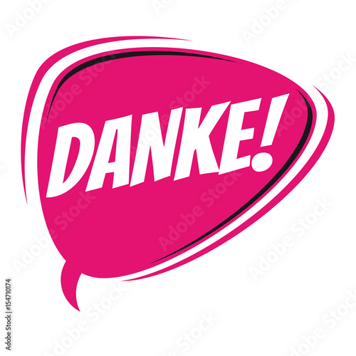 german retro speech bubble that means thank you