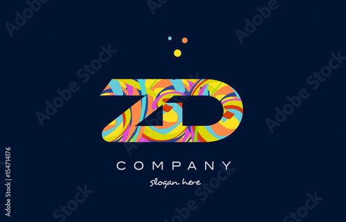 zd z d colorful alphabet letter logo icon template vector photo