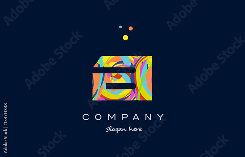 bi b i colorful alphabet letter logo icon template vector