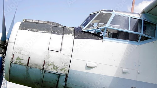 old propeller airplane