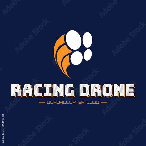 Racing drone logo photo