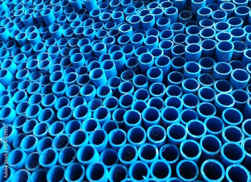 many blue pipe