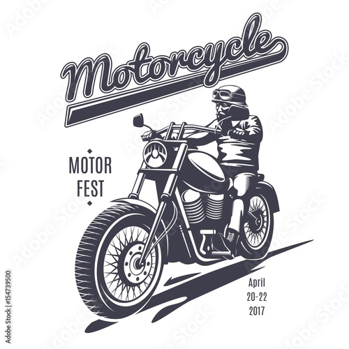 Vintage Moto Fest Logotype Template