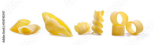 Pasta: pens, shells, fusilli and squid