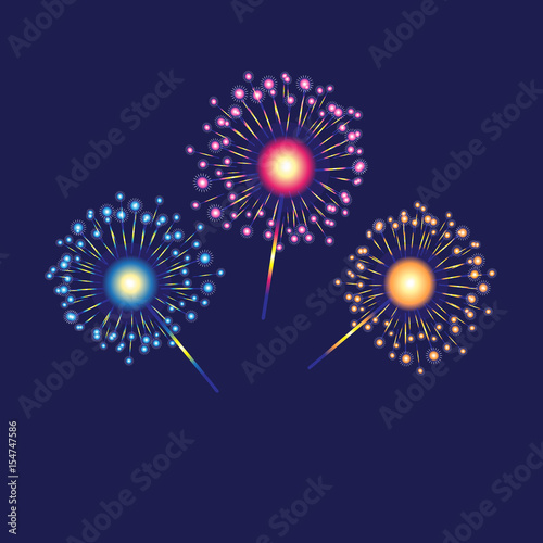 Vector multicolored bengal lights