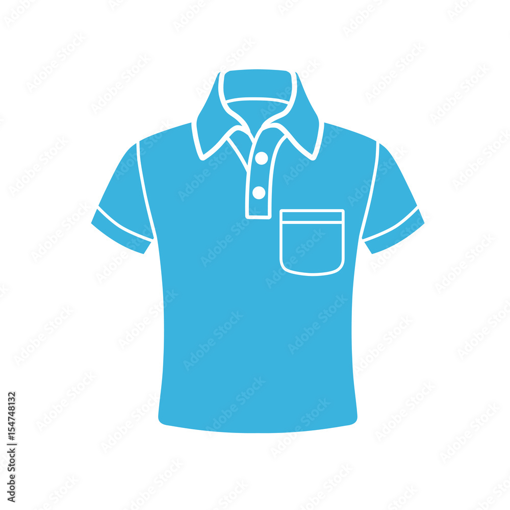 Blue polo shirt icon isolated. Blue polo shirt icon isolated.