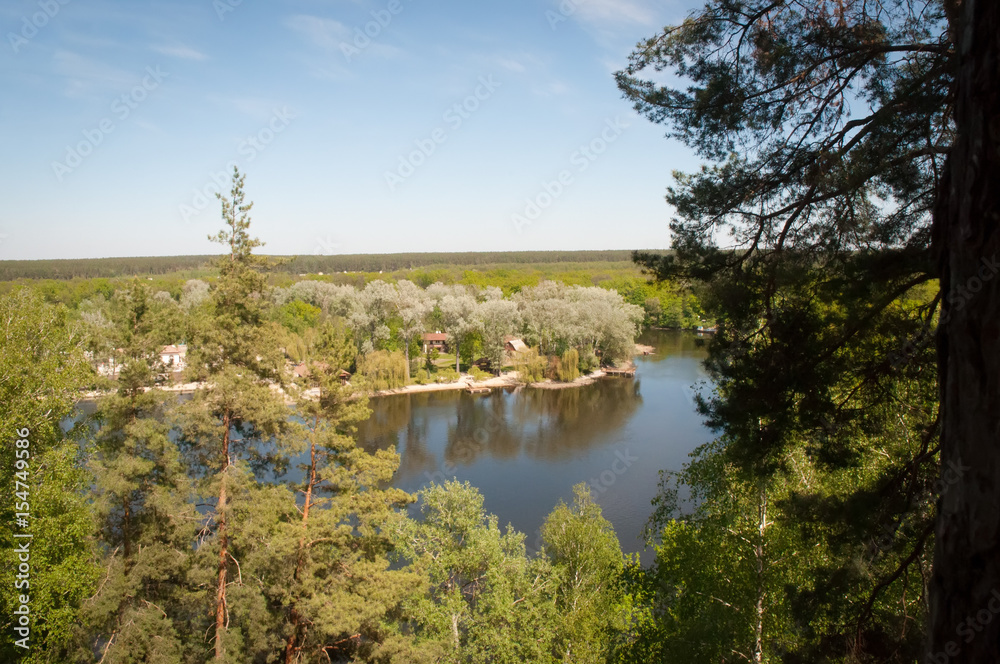 View of the river Seversky Donets. Ukraine .