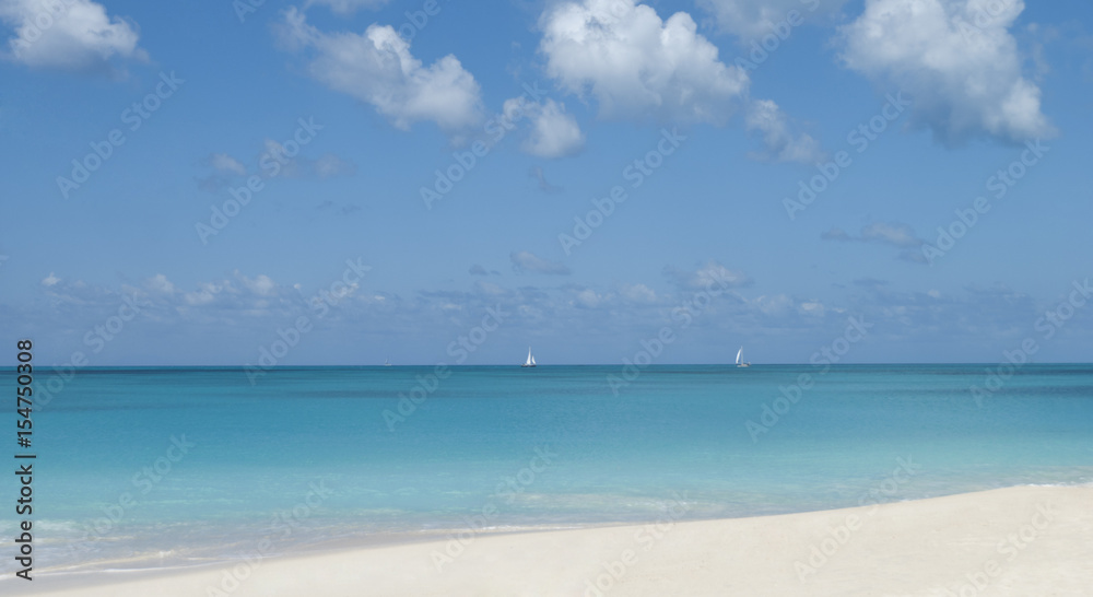 Sea landscape, Antigua, Caribbean Islands 