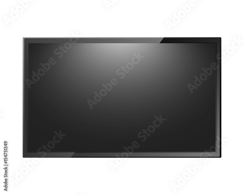 Modern TV blank screen isolated