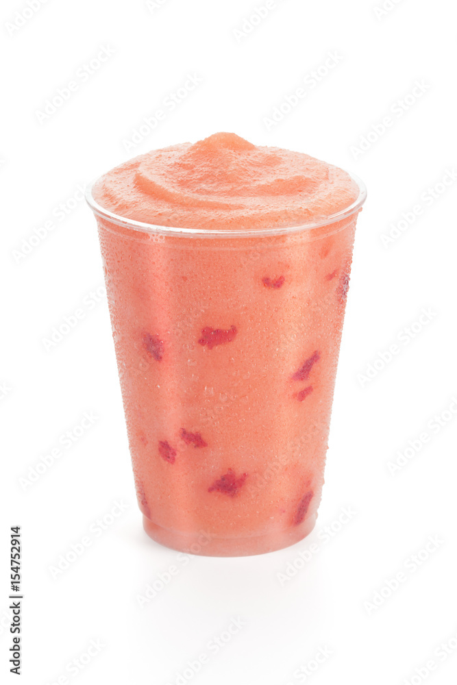 Strawberry Shake or Smoothie on White Background Strawberry Shake or Smoothie on White Background