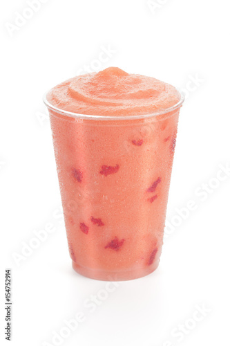 Strawberry Shake or Smoothie on White Background