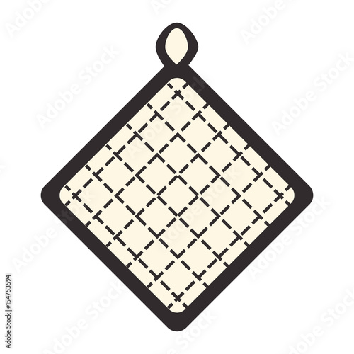 kitchen potholder object vector icon illustration graphic design
