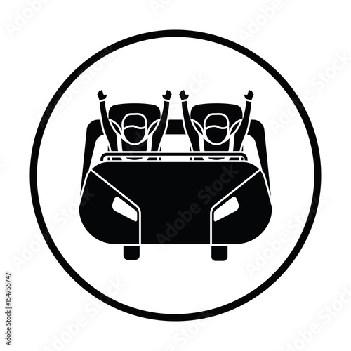 Roller coaster cart icon