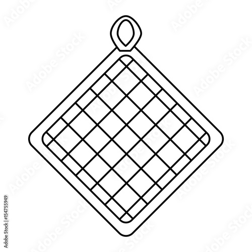 kitchen potholder object vector icon illustration graphic design