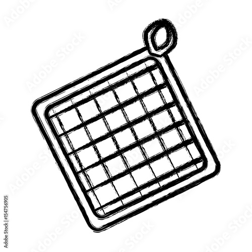 kitchen potholder object vector icon illustration graphic design