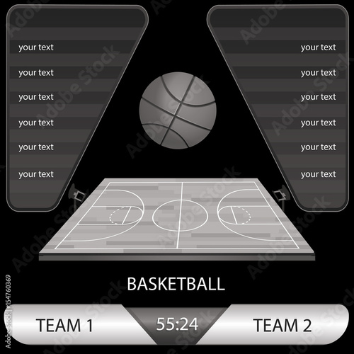 vector illustration of a basketball tournament game