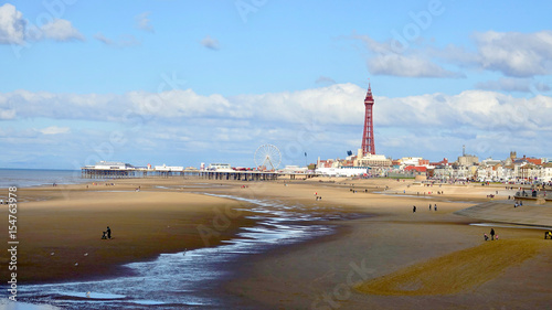 Blackpool Tower and sands.
