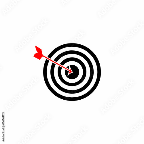 target - dartboard vector with arrow
