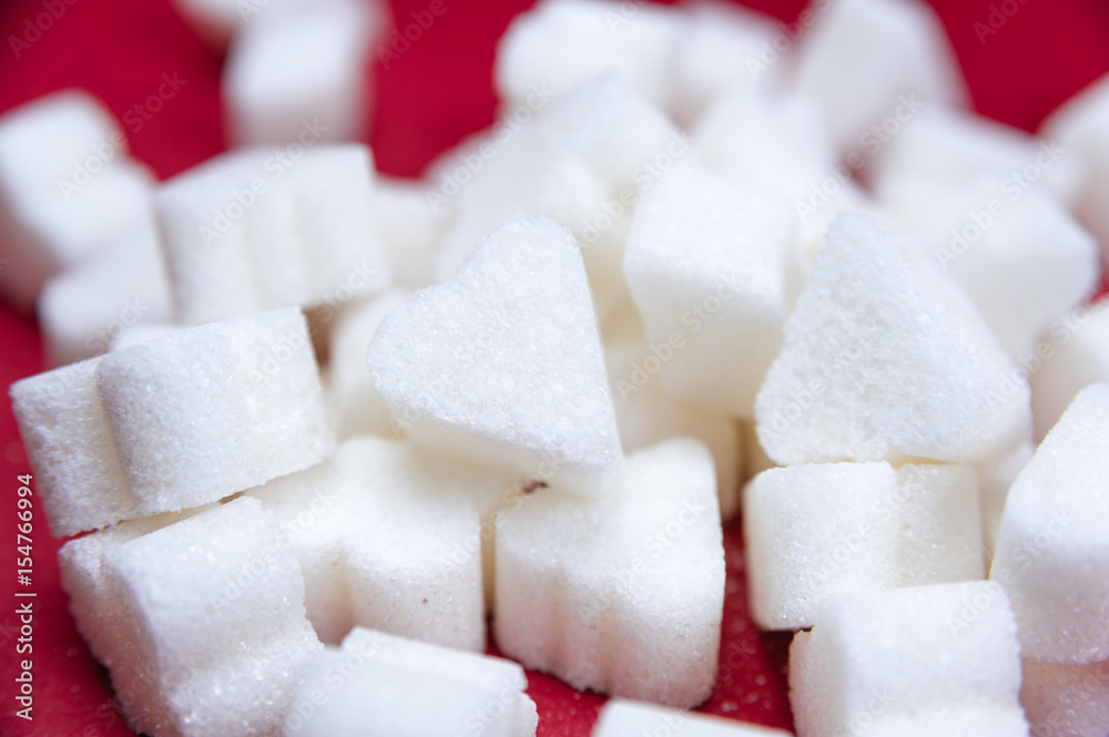 Sugar heard red background. No diet. Sugar heard red background. No diet.