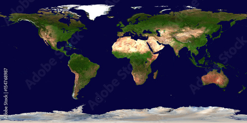 High resolution Earth continents flat world map from space. Elements of this image furnished by NASA.