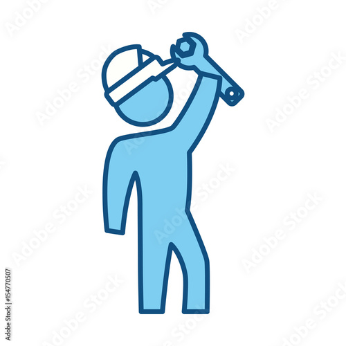 worker construction silhouette vector icon illustration graphic design