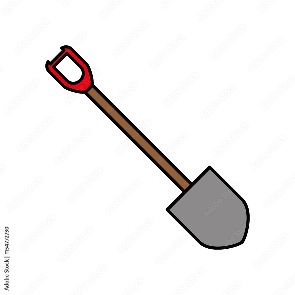 shovel tool construction vector icon illustration graphic design