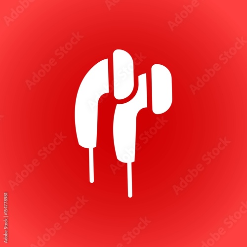 Headphones icon stock vector illustration flat design