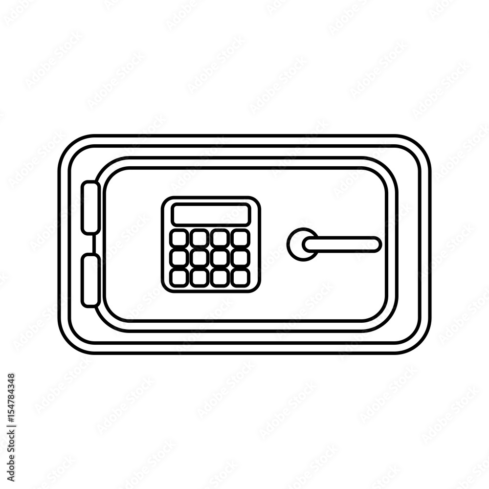 safe deposit strongbox vector icon illustration graphic design