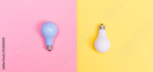 Fotografia Colored light bulbs