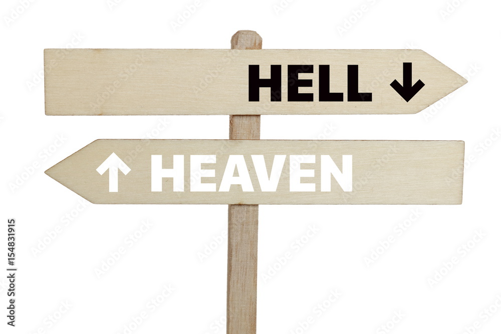 標識 天国か地獄 Stock イラスト Adobe Stock