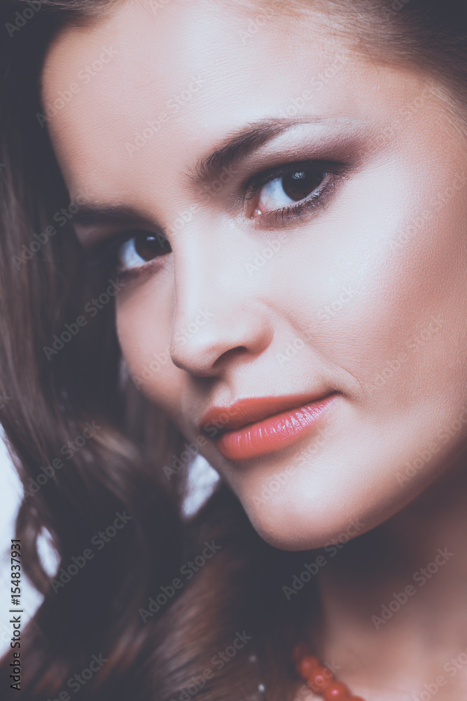 Portrait of young beautiful brunette woman Portrait of young beautiful brunette woman
