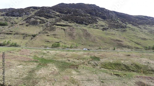 Cars on A85 Glen Ogle Scotland
