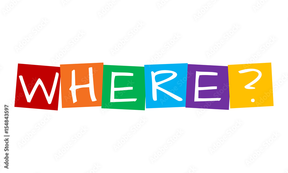 where, question in colorful rotated squares where, question in colorful rotated squares