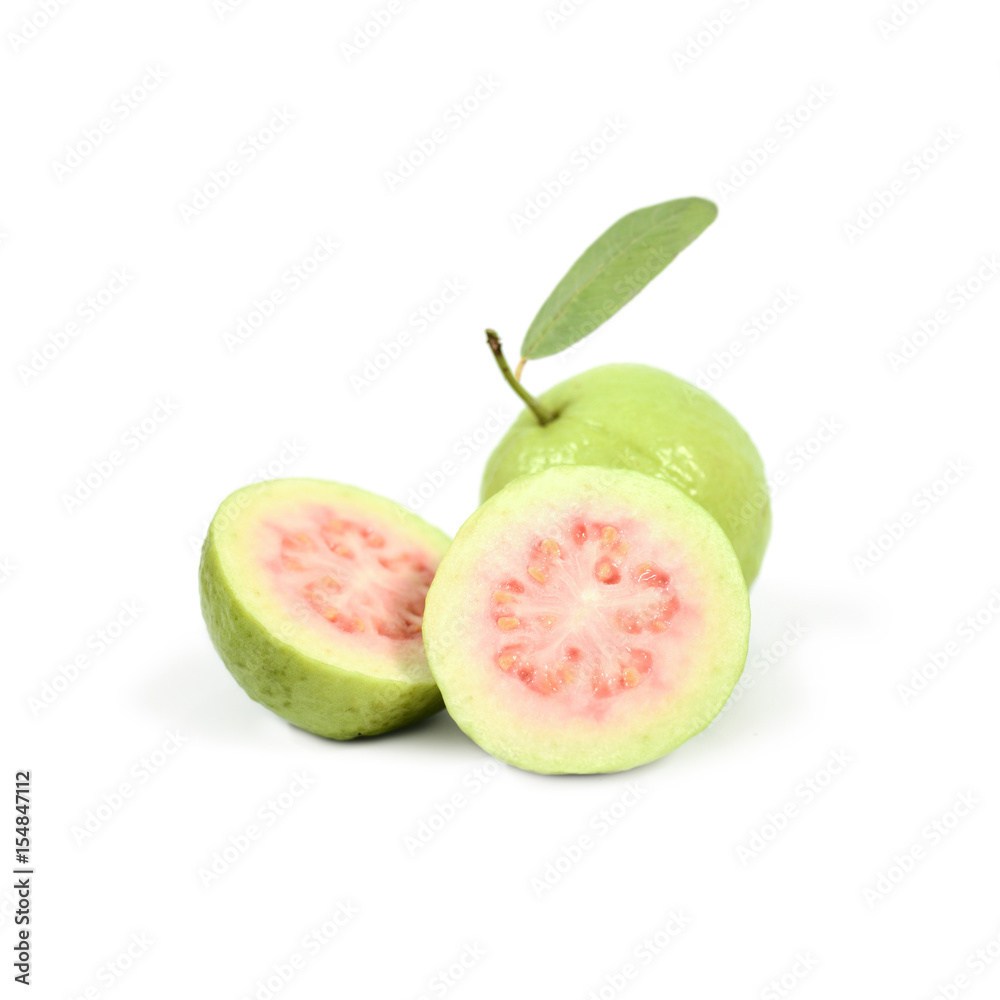 Red Guava fruit isolate on white background