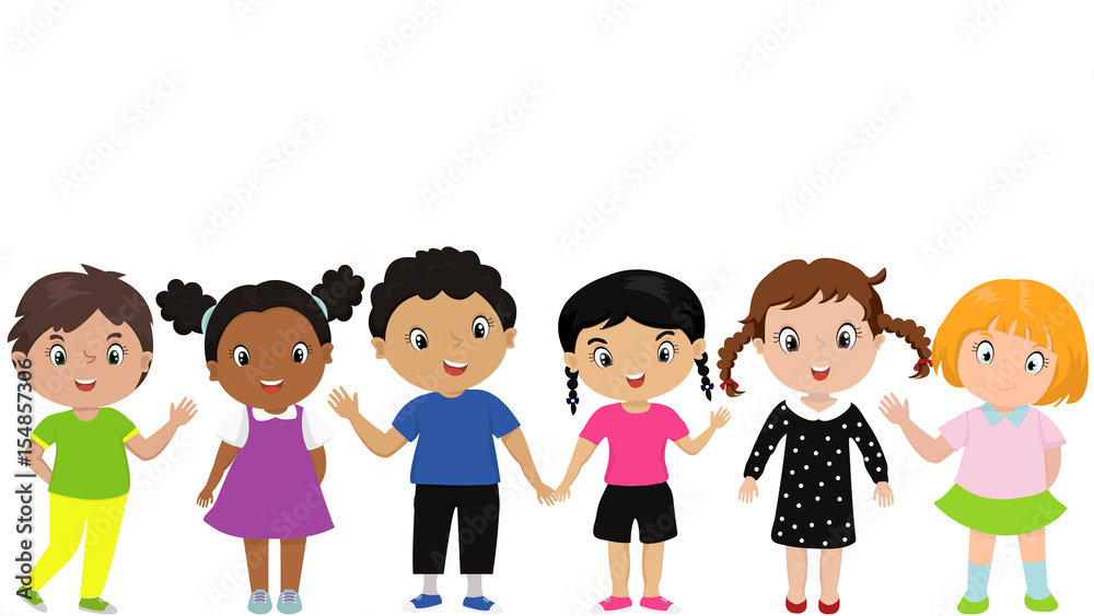 funny cartoon children. Vector illustration. banner funny cartoon children. Vector illustration. banner
