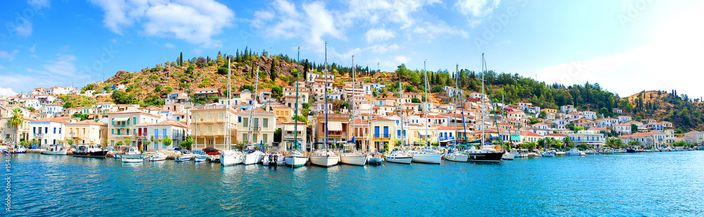 Panorama fishing village in the Greek Peleponnese