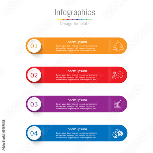 Modern infographic template. Vector layout for business infographics with marketing icons and design elements.