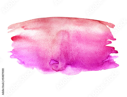 Watercolor abstract stain, watercolor spot, abstraction. Gradient pink, red colour.