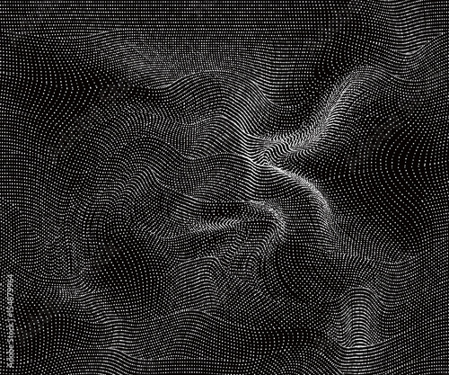 Composed of particles swirling abstract graphics