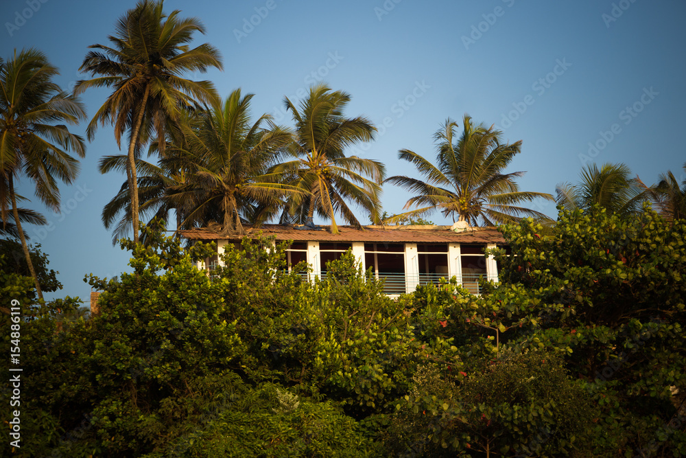 Hotels (houses) at Little Vagator Beach, Goa, India